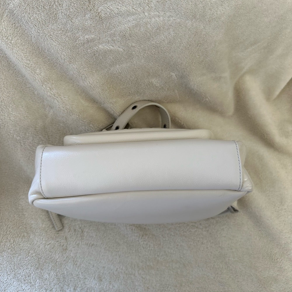 MARGESHERWOOD Outpocket Hobo Mini bag in cream glossy leather - Picture 9 of 10
